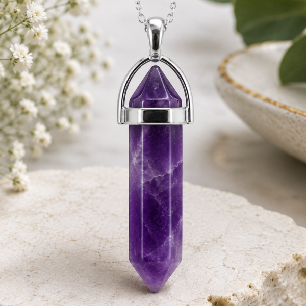 Amethyst double point pendent (2) Amethyst double point pendent (2)
