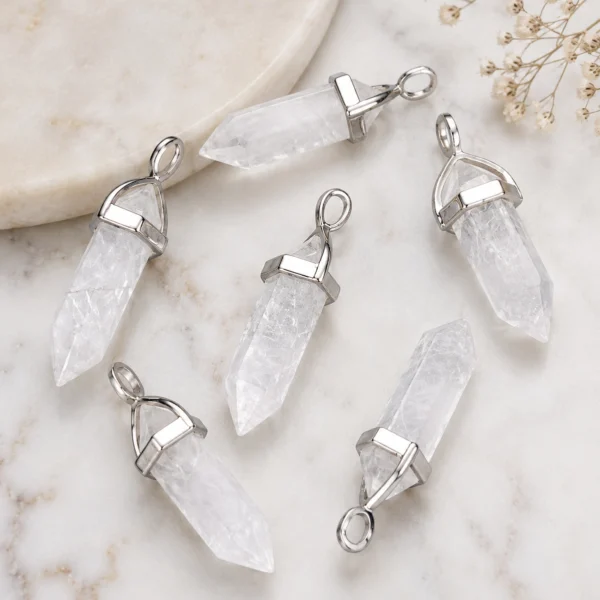 Clear Quartz Double Point Pendant-02