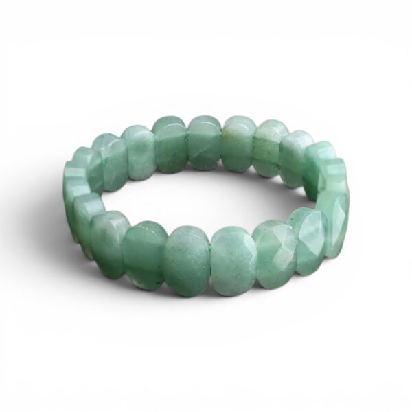 Green Aventurine Oval Faceted Crystal Bracelet (2)