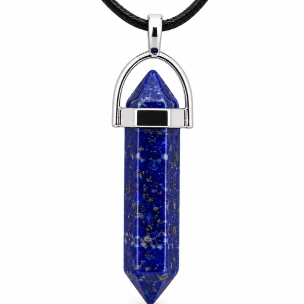 Lapis Lazuli Double Point Pendant-02
