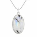 Rainbow Moonstone Oval Pendant-02