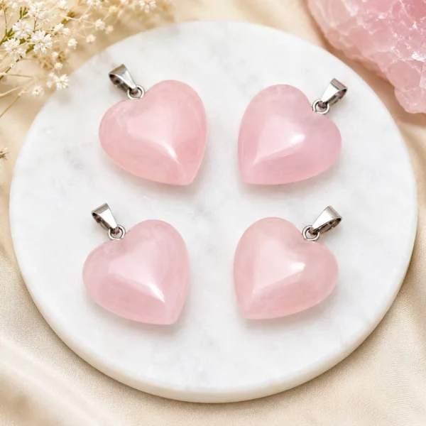 Rose Quartz Heart Pendent