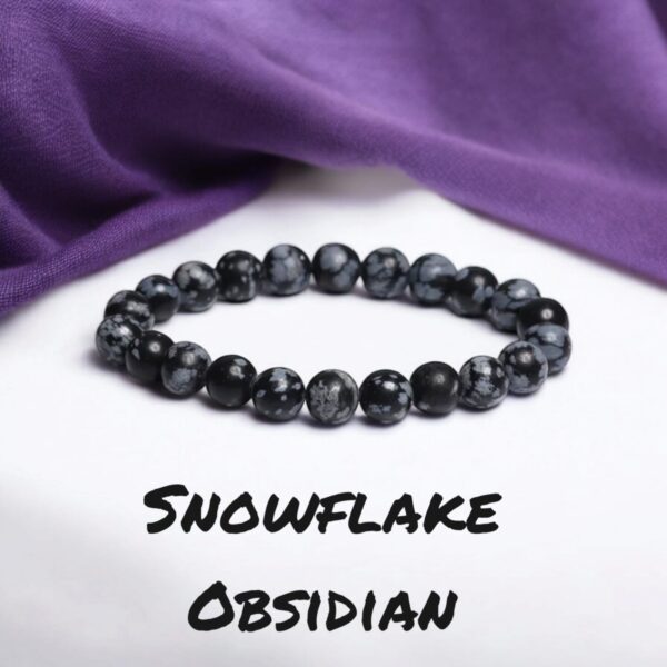 Snowflake Obsidian Bracelet